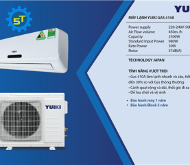 MÁY ĐIỀU HÒA KHÔNG KHÍ YUIKI YK-27MAB (410A) 