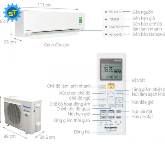 Máy Lạnh Treo Tường Panasonic CU/CS-U24VKH-8 (2.5HP, Inverter, Gas R32) 